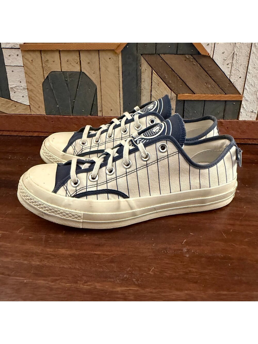Converse Chuck 70 Low Clubhouse Tennis Club Navy Pinstripe Men's 8 Women's 10